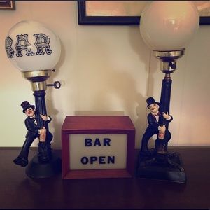 Vintage antique bar decor